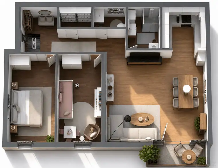 Schöne 3 Zimmer Wohnung in Graz-Gösting mit sonnigem Balkon und Parkplatz