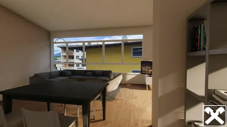 Große 2-Zimmer-Wohnung mit riesiger Glasfront
