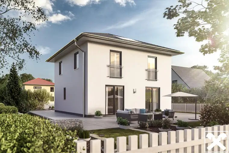 Sonniges Baugrundstück mit inspirierendem Visualisierungskonzept