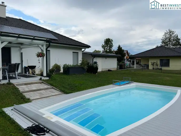 Bungalow mit Pool &amp; Garten - Nahe Golfplatz *Videorundgang*