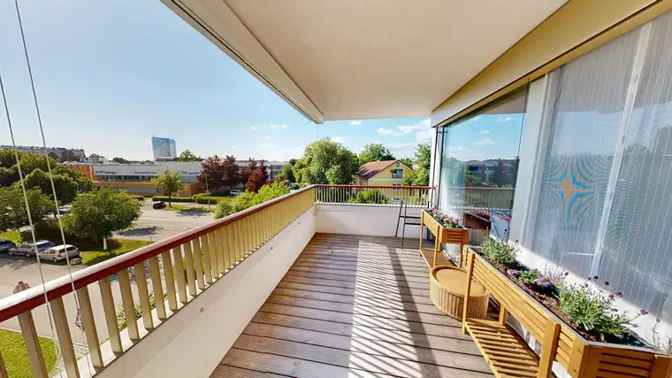 Vermietete Stadtwohnung mit großzügiger Loggia, Klimaanlage &amp; Tiefgaragenplatz in Wels-Lichtenegg