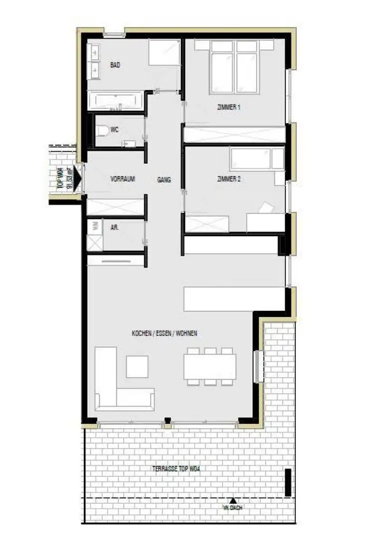 Provisionsfrei: 3-Zimmer-Terrassenwohnung (Top W04) - Mils SPECKKAR