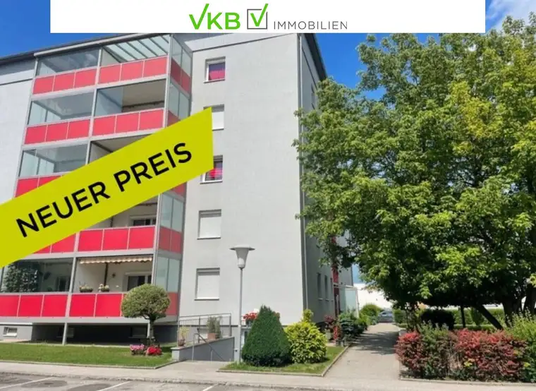 Traumhafte Ruhelage in Enns: Charmante 4-Zimmer-Wohnung mit Loggia und Panoramablick