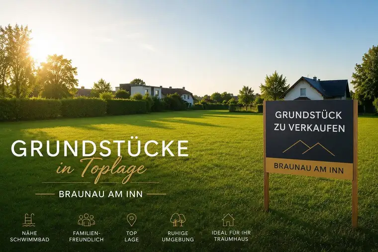 Baugrundstücke in Toplage von Braunau am Inn - Jetzt Traum vom Eigenheim verwirklichen