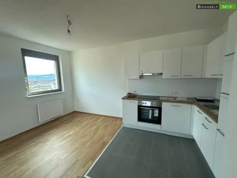 ++ Wohnpark Schlossergasse ++ Mietwohnung mit möblierter Küche, zwei Schlafzimmer &amp; Loggia