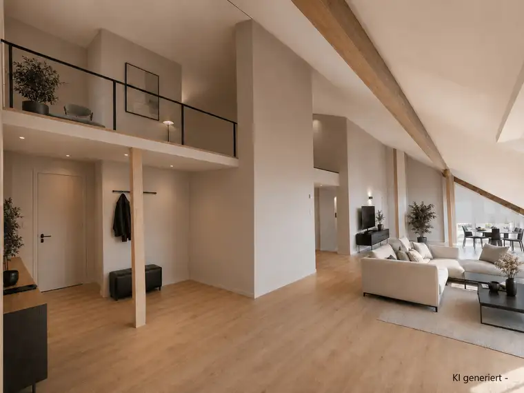 ERSTBEZUG !! Eleganter klimatisierter loftartiger Dachausbau beim Augartenpark und Innenstadtnähe, 2 überdachte Dachterrassen *, Förderung**