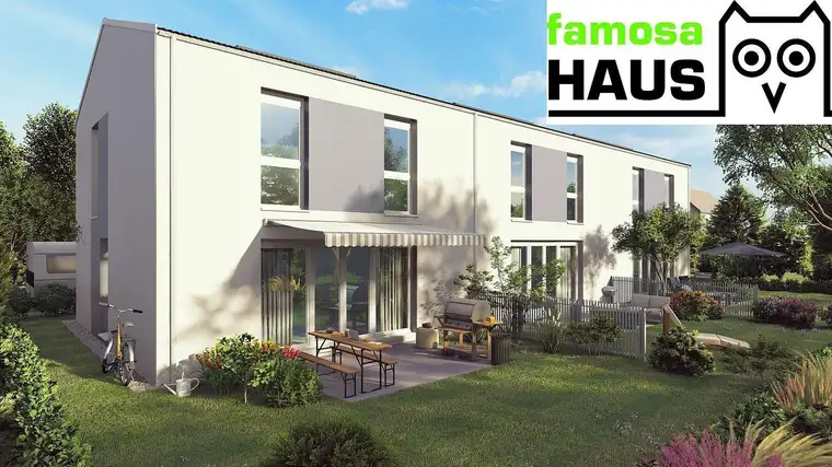 Wohnbaugefördertes Reihenhaus (Energieklasse: B / A+) mit Vollunterkellerung und Garten inkl. 2 Parkplätzen