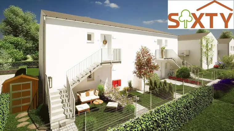 Wohnbaugeförderter Erstbezug: 3,5-Zimmer DG-Wohnung mit Balkon, Eigengarten und 2 Parkplätzen
