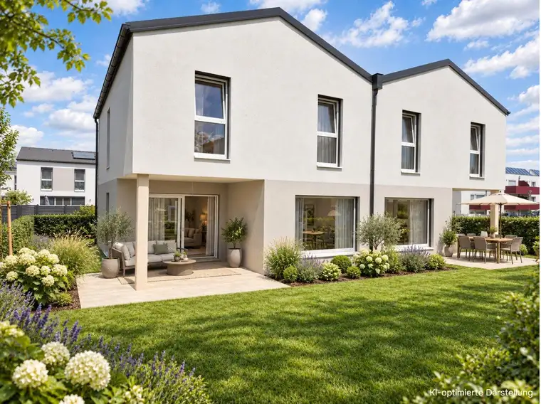 Ziegelmassive Doppelhaushälfte | 4 Zimmer | 298 m² Eigengrund, Terrasse &amp; 2 Parkplätzen | PV-Anlage &amp; Luftwärmepumpe