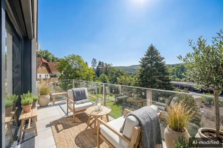 Premium-Dachgeschosswohnung mit 4 Zimmern, Balkon und Grünblick nahe Wien