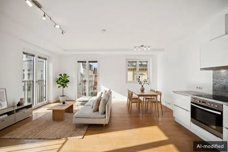 Wohnen im Elisabethviertel: Helle 2-Zimmer-Wohnung mit Klimaanlage und Blick auf die Elisabethkirche