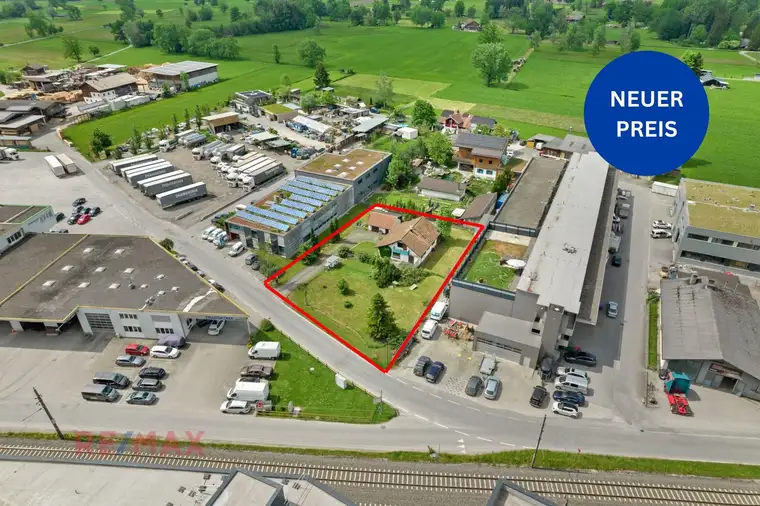 Grundstück im Industriegebiet von Dornbirn zu verkaufen, Widmung BB-II