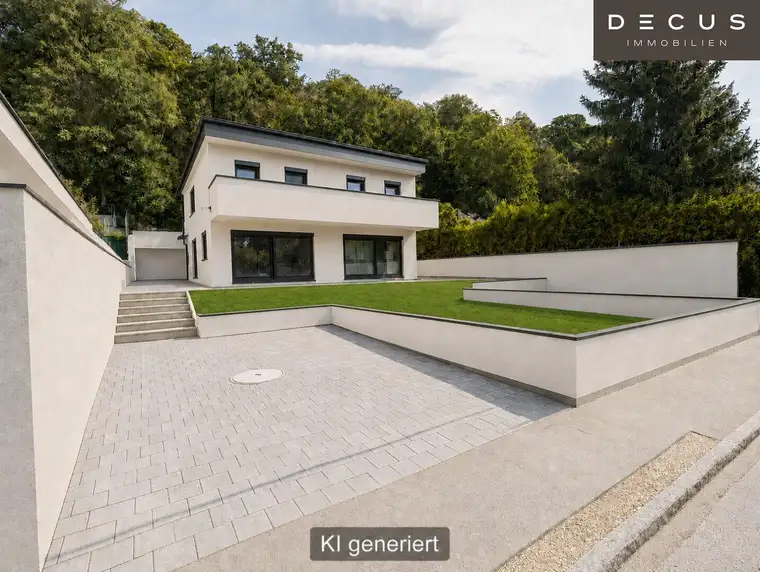 I MODERNES NEUBAU-DOPPELHAUS I GROSSZÜGIGER GARTEN I EIGENES WALDSTÜCK I KLOSTERNEUBURG I