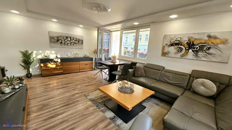 99 m², vier zentral begehbare Zimmer und Südloggia – Familienwohnung nahe der Schmelz