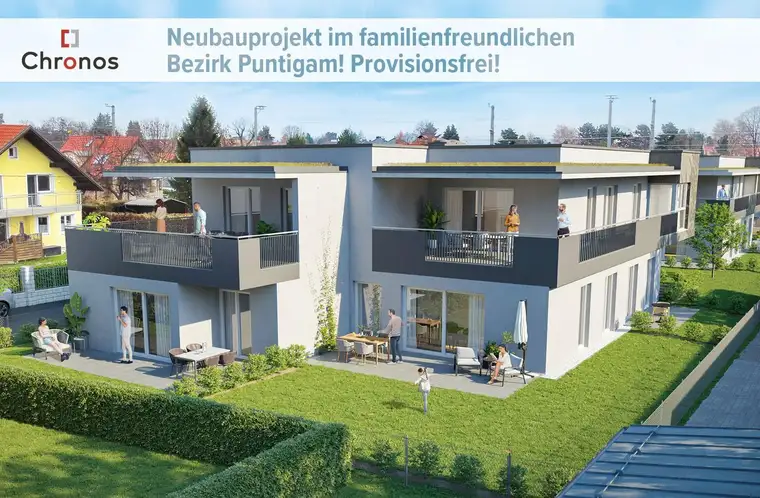 Ideal für Anleger! Neubau-3-Zimmer-Gartenwohnung in Ruhelage in Puntigam!