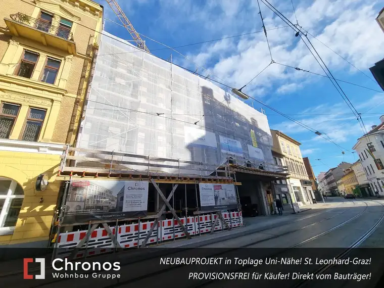 PROVISIONSFREI! Neubauprojekt 1-Zimmerwohnung direkt in der Leonhardstraße!