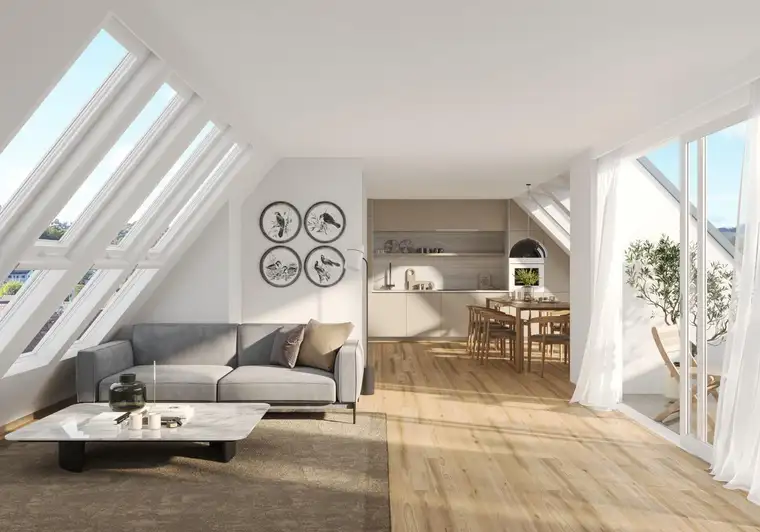 BAUBEGINN ERFOLGT! Neubau-Penthouse-Wohnung mit großen Fensterfläche am Laaerberg zwischen Löwygrube und Kurpark Oberlaa!