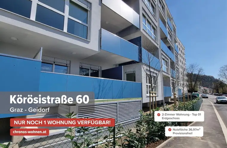 Bezugsfertige 2-Zimmer-Wohnung in Top-Lage in Graz Geidorf!