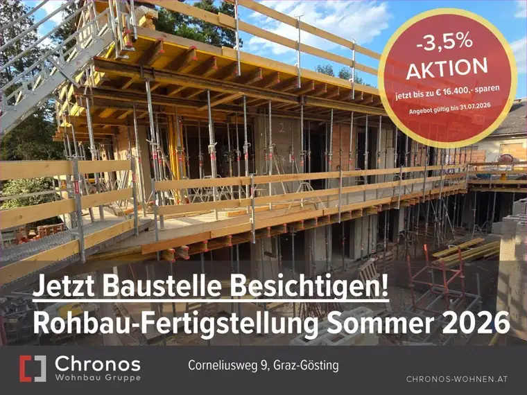 AKTION! Neubauprojekt in Ruhelage in Gösting! 2-Zimmerwohnung mit Süd-Balkon!