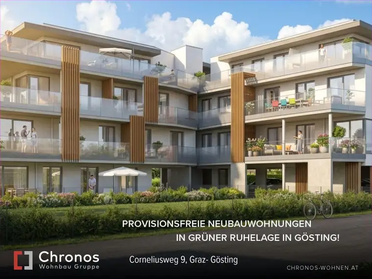 Neubau-4-Zimmerwohnung mit West-Balkon in Ruhelage in Gösting!