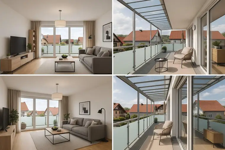 Hart bei Graz! Sonnige 3 Zimmer Wohnung mit TOP Ausstattung und großem Süd-Balkon !!!