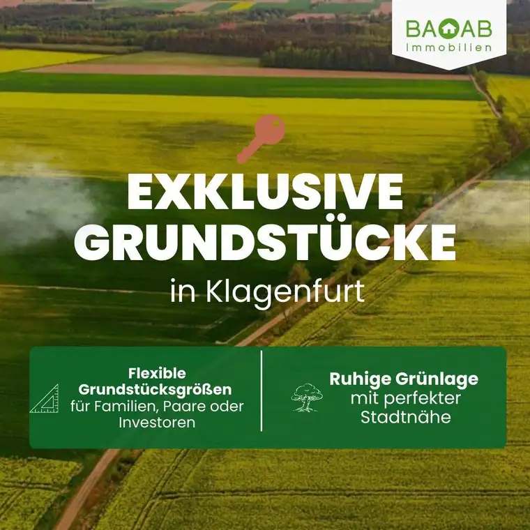 BAUGRUNDSTÜCKE in KLAGENFURT – beste Lagen, attraktive Preise