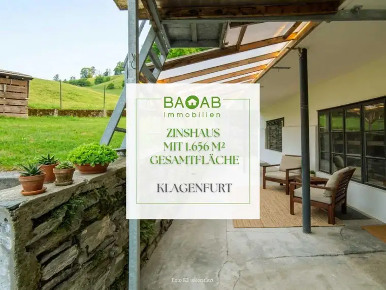 ZINSHAUS MIT 1.656 M² GESAMTFLÄCHE | BESTAND 526,51 M² | PLANUNG VORHANDEN | KLAGENFURT