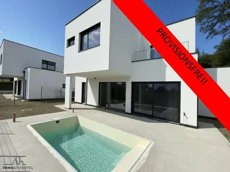 Einzigartige Neubauvilla mit Pool und herrlichen Donaublick! PROVISIONSFREI!