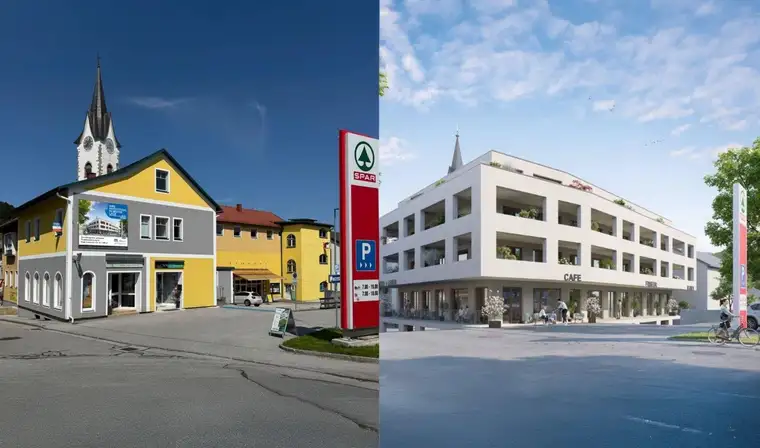 Geschäfts- u. Wohnobjekt mit Potential vis a vis Top-Sparmarkt - Zentrum Unterweissenbach (Baurecht oder Superädifikat)