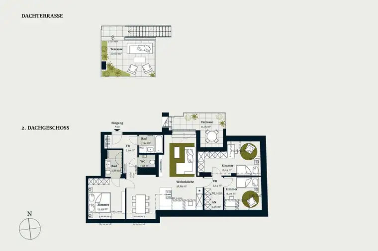 4-ZIMMER DG WOHNUNG MIT ROOFTOPTERRASSE