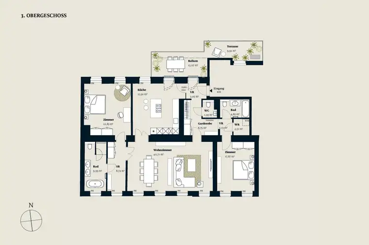 ALTBAU-TRAUM MIT 3 ZIMMERN UND TERRASSE