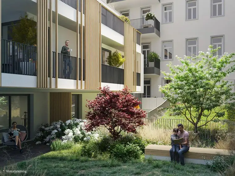 STILVOLLE MAISONETTE MIT GARTENBLICK – IHR RÜCKZUGSORT IM GRÜNEN