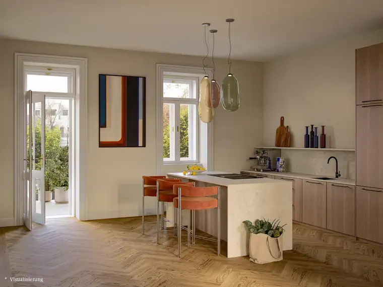 8-ZIMMER-ALTBAU-WOHNUNG AUF GANZER EBENE MIT GROßZÜGIGER FREIFLÄCHE