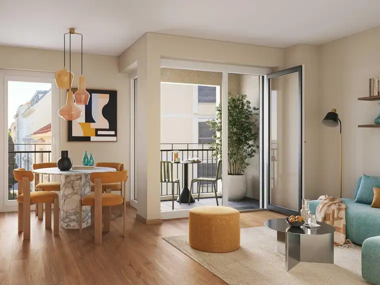 Modernes Wohnerlebnis: 2-Zimmer-DG mit Loggia im Erstbezug, 1180 Wien