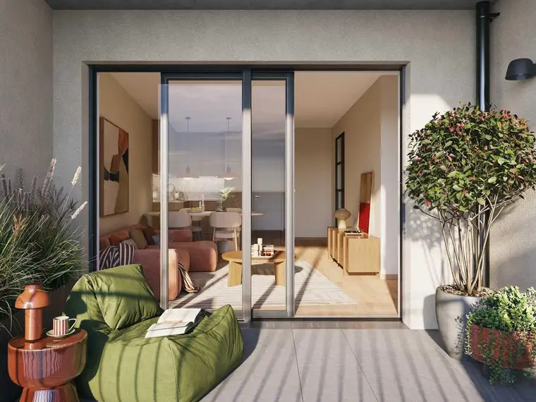 Erstbezug im 3-Zimmer-DG - komfortabel, nachhaltig &amp; mit Freifläche in den grünen Innenhof