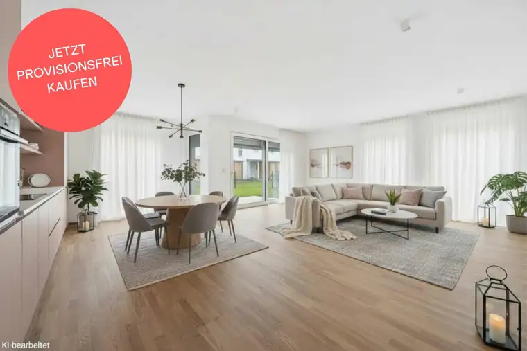 PROVISIONSFREI! Sofort vermietbare 3-Zimmer-Gartenwohnung | Lichtdurchflutet | Loggia, Terrasse &amp; Garten | Schrank- und Abstellraum