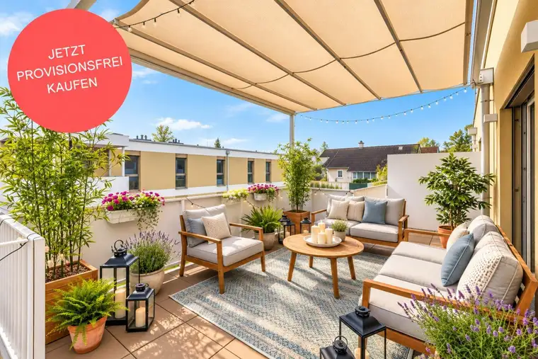 Nach Süden ausgerichtete 3-Zimmer-Wohnung mit Rundum-Dachterrasse | Weitblick | Provisionsfrei &amp; sofort vermietbar