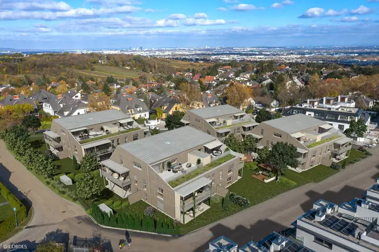 Gießhübl, bezugsfertige 4 Zi Wohnung, herrlicher Blick, im exklusiven und ökologisch nachhaltigen Wohnhausprojekt