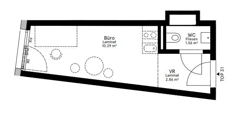 Campo Breitenlee - Geförderte Büroräumlichkeit - Top 9-1-31