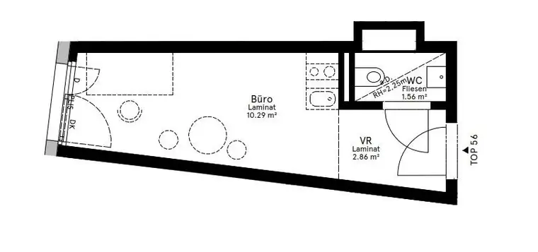 Campo Breitenlee - Bürofläche im Dachgeschoß - Top 9-1-56