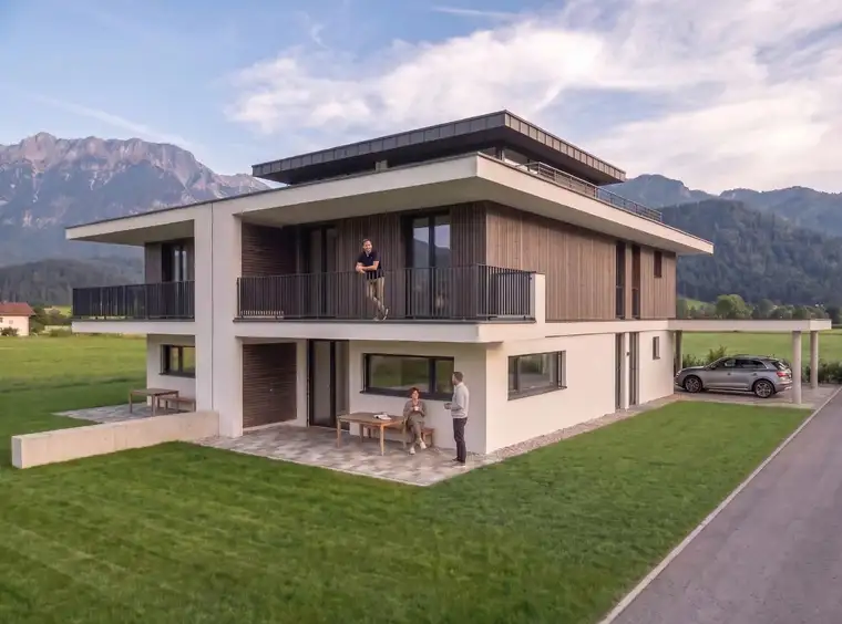 Stylische Neubau-Doppelhaushälfte mit großzügigen Freiflächen