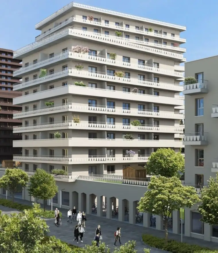 Q5 am PARK 8./letztes OG sonnige 2ZI, 22m² Eck-Balkon