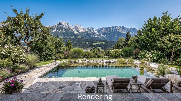 Panorama Grundstück mit unverbaubarem Kaiserblick in Ellmau