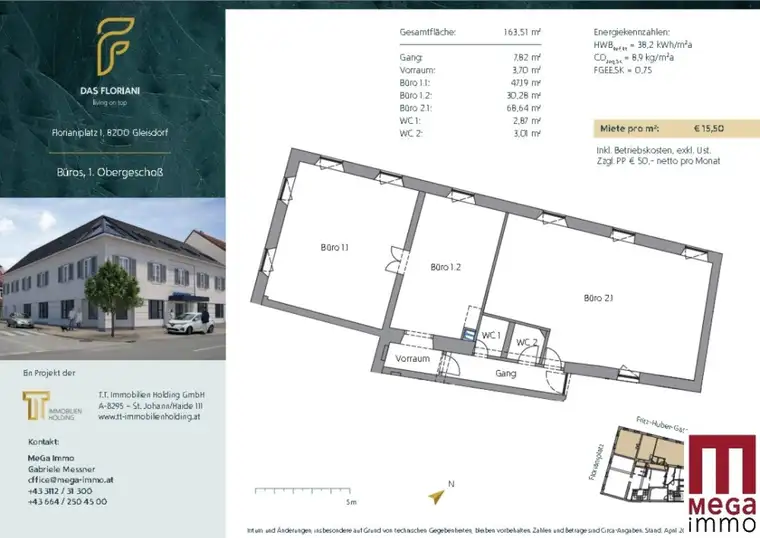 Exklusive Bürofläche im Gleisdorfer Zentrum - Erstbezug nach Generalsanierung