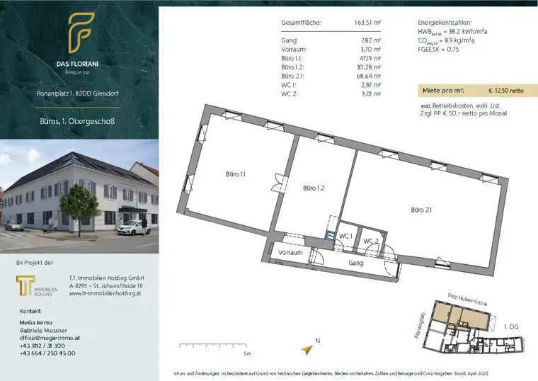 Exklusive Bürofläche im Gleisdorfer Zentrum - Erstbezug nach Generalsanierung