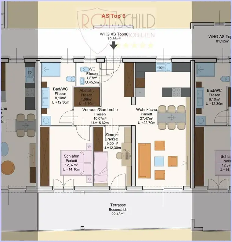 Exquisite Neubau 3-Zimmer Wohnung, beste Lage im Kurort, große Terrasse, Lift, TG,...