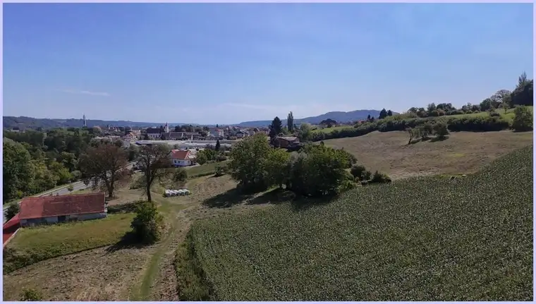 Erhöht gelegenes wunderschönes Baugrundstück in Feldbach. Gute Anbindung, 3000m2