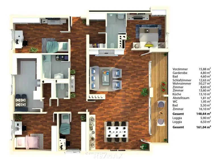 5 Zimmerwohnung mit 161m² Wohnfläche in ruhiger TOP Lage