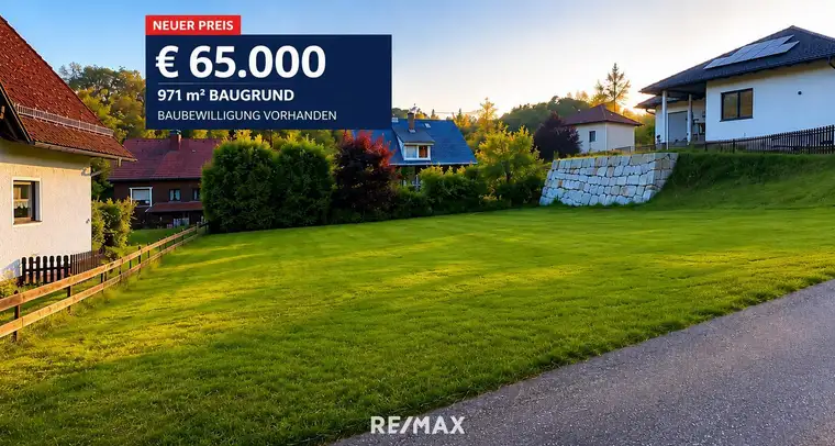 NEUER PREIS: 971 m² Baugrund mit genehmigtem 185-m²-Hausprojekt – nur € 65.000.MEHR ALS NUR EIN GRUNDSTÜCK – IHR NEUES ZUHAUSE IST BEREITS GEPLANT