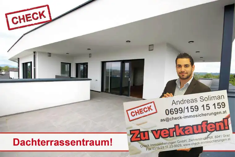 Erst mieten, dann kaufen! Penthousewohnung mit 105 m² Terrasse in Feldkirchen! Top 9